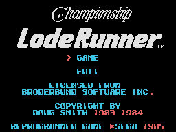 Заставка игры Championship Lode Runner